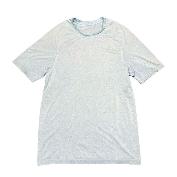 Lululemon T Shirt Mens Xl Light Blue Metal Vent Tech Short Sleeve Training Gym - Picture 1 of 9